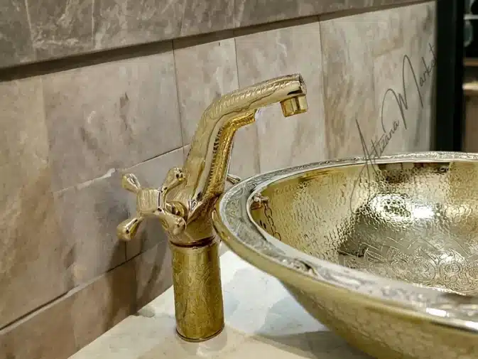 Brass sink Morocco ArtizanaMarket