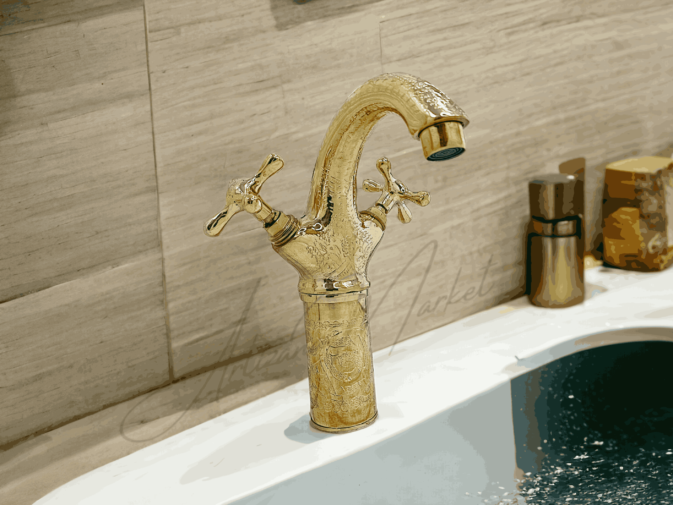 brass kitchen faucet