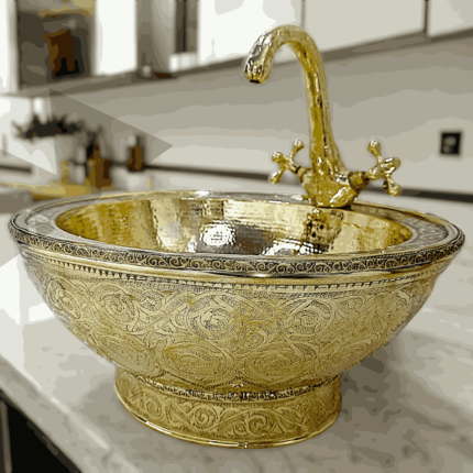 gold kitchen sink