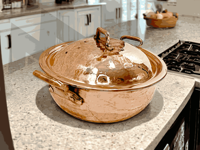 the copper pot