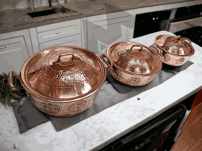 copper cooking pot