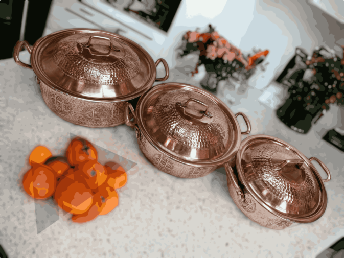 copper cooking pot