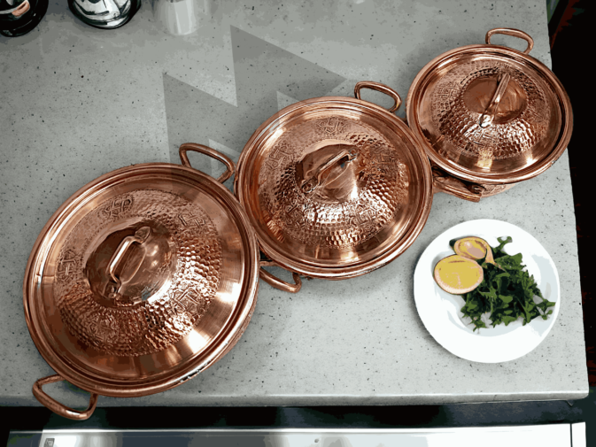 copper cooking pot