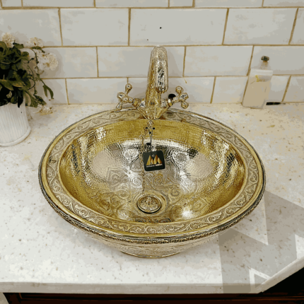 gold kitchen sink