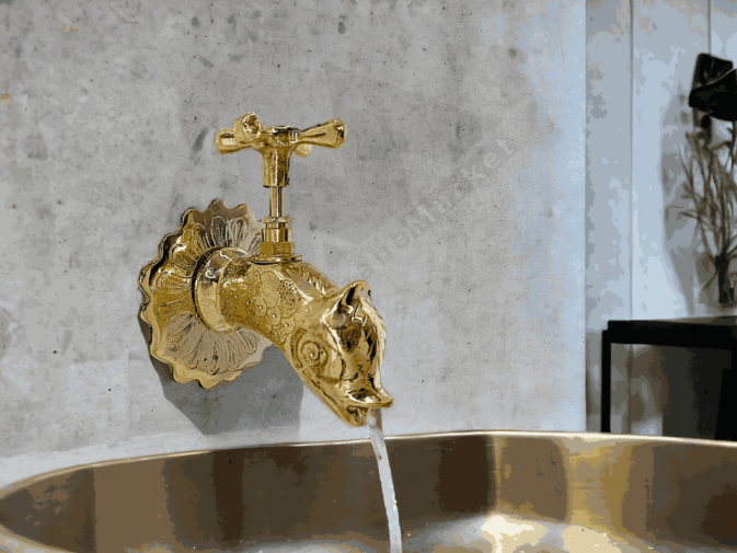 brass kitchen faucet