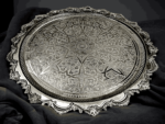 vintage metal serving trays