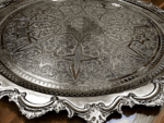 vintage metal serving trays