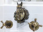 black and gold kitchen faucet