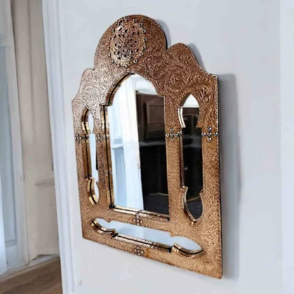 antique brass mirror