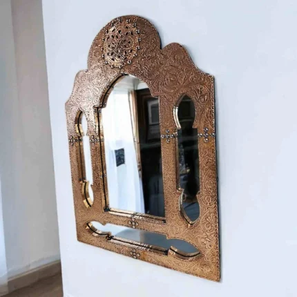 antique brass mirror