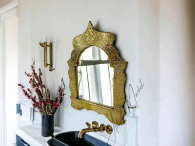 brass mirror