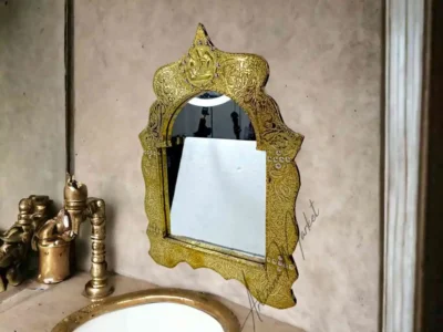 brass mirror