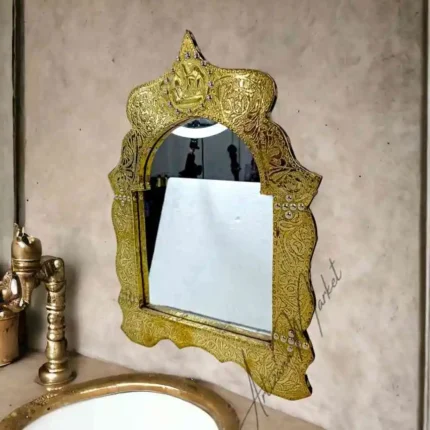 brass mirror