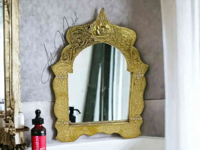 brass mirror