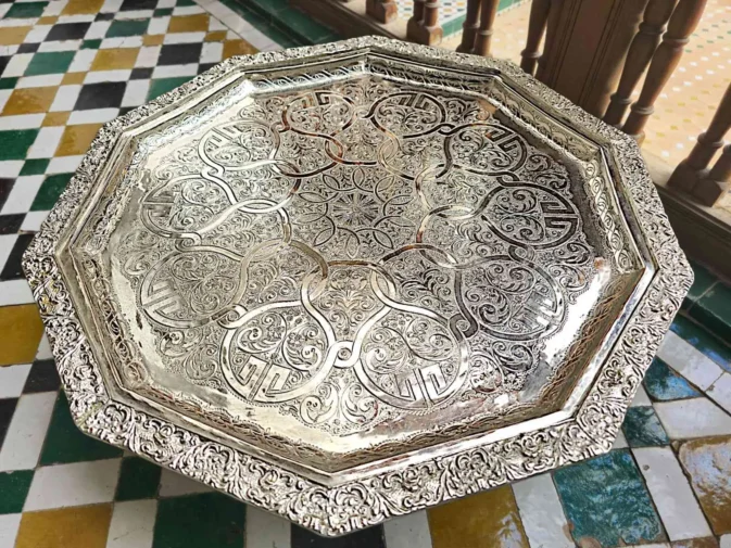 silver decorative tray