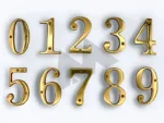 brass door numbers